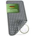 Produktbild: Badewannenmatte 88x40 cm Anthrazit - Antirutschmatte Badewanne BPA frei für K...