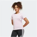 Produktbild: adidas Sportswear T-Shirt JG 3S TEE 160 für Kinder, mit Rundhalsausschnitt, ohne Verschluss, aus Baumwolle rosa 164 EU