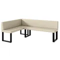 Produktbild: MEBLINI Eckbank für Esszimmer - Küchenbank - Essecke - Sitzecke Küche - Toni - U-Beine 142x196x87cm Links - Creme Kunstleder