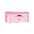 Produktbild: Wesco Grandy Brotkasten in der Farbe pink, pulverbeschichtetes Stahlblech, Lüftungslöcher und stabiler Handgriff, 41 x 25,5 x 16,5 cm