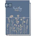 Produktbild: Family-Timer 2025/2026 / 18 Monate / Fine Flowers Blue / Häfft Verlag