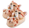 Produktbild: Corimori Tier Pantoffeln für Erwachsene Einheitsgröße 34-44 Plüsch Hausschuhe (Packung, Geschenk) EU Einheitsgröße 34-44, Kater Leeroy, für Kinder und Erwachsene