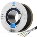 Produktbild: hb-digital CAT 7 Außen Verlegekabel 100m Installationskabel S/FTP PE AWG23