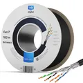 Produktbild: 100m Verlegekabel Cat7 Kupfer Outdoor Kabel Netzwerkkabel Datenkabel Außen UV