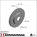 Produktbild: 2x Zimmermann 590.2828.52 Bremsscheibe für TOYOTA C HR X1 Bremsscheiben