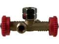 Produktbild: Abzweigventil 2-fach G 1/4'' LH-Überwurfmutter x (2x) G 1/4'' LH-KN