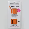 Produktbild: Pony Nähnadeln aus Wolle, Schwarz mit weißem Auge: Größe 16