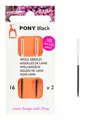 Produktbild: Pony 16871 Black Wollnadeln 2er, Stärke 16, ohne Nickelbeschichtung, schwarz