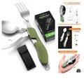 Produktbild: HIKENTURE Outdoor Besteck Set 4-in-1 Edelstahl Gürteltasche Messer G