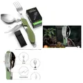 Produktbild: HIKENTURE Outdoor Besteck Set Edelstahl 4-in-1 Klappbesteck Messer