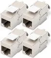 Produktbild: DIGITUS CAT 6A Keystone Jack shielded 4 pcs. tool free connection (DN-93615-4)