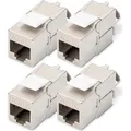 Produktbild: Digitus CAT 6A Keystone Jack, geschirmt, 4 Stück werkzeugfreie Verbindung (Keystone Modul) (DN-93615-4)