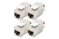 Produktbild: DIGITUS Keystone Jack Cat6A/RJ45->LSA geschirmt 500MHz 4St