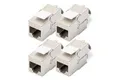Produktbild: DIGITUS CAT 6A Keystone Jack shielded 4 pcs. tool free connection