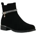 Produktbild: VAN HILL 840507 Stiefelette Damen Leicht Gefütterte Klassische Stiefeletten Zierperlen schwarz 37 EU