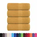 Produktbild: vidaXL Gästetücher FROGN 4 STK. Golden 30x50 cm 360 g/m² 100% Baumwolle, Gästehandtuch, Badetuch, Badetuch-Set, Handtuch, Gesichtstuch, Handwaschlappen