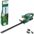 Produktbild: Bosch Akku-Heckenschere EasyHedgeCut 18V, inkl. 1x Akku, Ladegerät, Zubehör.