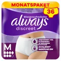 Produktbild: Always Discreet Inkontinenz Höschen Blasenschwäche Hoher Bund Größe M 36 Stück