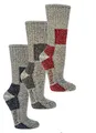 Produktbild: 1 Paar MEGA 85% Merinowolle Trekkingsocken Wandersocken Outdoor Sportsocken (39/42, grau/anthrazit)