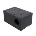 Produktbild: QLS Katzenhaus aus Styropor isoliert 60 x 40 cm Schwarz | Wetterfestes Schutzhäuschen aus Polystyrol mit 2,5 cm Wandstärke. Innenmaße 54,8 x 34,8 x 25 cm für geschützte Ruheplätze