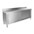 Produktbild: Edelstahl-Arbeitsschrank - ECO - 200 x 60 cm - 160 kg - Aufkantung - Royal Catering RCAT-200/60-C