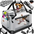 Produktbild: LOVPET® Hundebox Hundetransportbox faltbar Inkl.Hundenapf Transporttasche Hundetasche Transportbox für Haustiere, Hunde und Katzen Haustiertransportbox