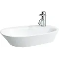 Produktbild: LAUFEN Palomba Waschtisch-Schale, 1 Hahnloch, mit Überlauf, mit Hahnlochbank, 600x400, H8168030001041, Farbe: Weiß