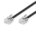 Produktbild: Goobay 50319 Modularanschlusskabel, Telefonkabel, RJ11 Stecker (6P4C) auf RJ11 Stecker (6P4C), schwarz, 10m