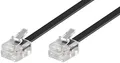 Produktbild: Telefonkabel (Modularkabel), schwarz, RJ11-Stecker RJ11-Stecker, 10 m