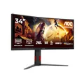 Produktbild: AOC Gaming CU34G4Z - 34 Zoll WQHD Curved Monitor, 240 Hz, FreeSync Prem., HDR400 (3440x1440, 1ms GtG, 2X HDMI 2.1, 1x DisplayPort 1.4, USB Hub) schwarz-rot