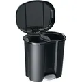 Produktbild: Tretabfallsammler DUO 2x10l B320xH405mm Ku.schwarz ROTHO Abfallsammler Abfall