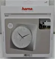 Produktbild: Analoger Wecker HAMA Silber leise Geräuscharm Loch Montage Wand Wandmontage mögl