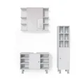 Produktbild: Vicco Badmöbel-Set Fynn, Weiß, 3 Teile, mit Midischrank Tür groß, (3-er Set, 3-St., 3-er Set)