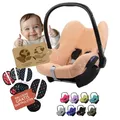 Produktbild: Frottee Sommerbezug [Schonbezug für Babyschale] Autositz kompatibel mit Maxi Cosi Cabrio Fix + GRATIS Gurtpolster (apricot + GP)
