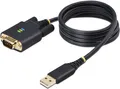 Produktbild: StarTech.com 3ft (1m) USB to Serial Adapter Cable, Interchangeable DB9 Screws/Nuts, COM Retention, USB-A to DB9 RS232, FTDI IC, Level-4 ESD Protection, Windows/macOS/ChromeOS/Linux - Rugged TPE Construction (1P3FFCB-USB-SERIAL) - Kabel USB / seriell - USB (M) zu DB-9 (M) - 1,0m - Schwarz (1P3FFCB-USB-SERIAL)
