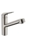 Produktbild: hansgrohe Küchenarmatur Focus M42 Armatur Wasserhahn 150, Ausziehauslauf Edelstahl Finish
