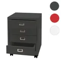 Produktbild: Rollcontainer HWC-L49, Stahlschrank Aktenschrank, Metall 55x40x41cm 4 Schubladen