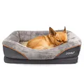 Produktbild: JOYELF Memory Foam Hundebett Kleines orthopädisches Hundebett & Sofa mit abnehmbarem waschbarem Bezug und Quietschspielzeug als Geschenk
