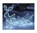 Produktbild: Gartenpirat LED Dekofigur Rentier mit Schlitten 100 x 49 cm 216 LED Weihnachtsdeko für außen