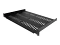 Produktbild: StarTech.com 1HE 19 Zoll Fachboden für netzwerk schrank - Freitragende perforierte Rack ablage für Serverschrank/Rack - Frontmontage - Belastbarkeit 25kg - 30cm tiefe - belüftet (SHELF-1U-12-FIXED-V)