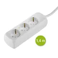 Produktbild: HAMA Steckdosenleiste 3-fach, Weiß, 1,4 m - Zustand: Neu