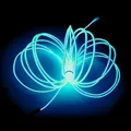 Produktbild: Balabaxer Eisblau EL Draht, 5m Neon Kabel Mit Batterie Trafo, Leuchtet Electroluminescent für Party, Halloween, DIY Dekoration