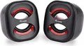 Produktbild: equip Mini USB Lautsprecher f. Notebook u. PC, schwarz/rot