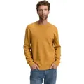 Produktbild: Tom Tailor Herren Rundhals Pullover BASIC CREWNECK KNIT Relaxed Fit Mustard Melange 36292 L