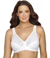 Produktbild: EXQUISITE FORM Fully Damen BH - Vorderverschluss BH mit Stützeffekt und Spitze Stütz-BH Frontverschluss BH Große Größen BH Weiß Größe 95D