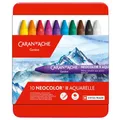 Produktbild: Caran d'Ache 7500.31 d'ACHE - NEOCOLOR II(2) Aquarelle Wachspastelle in Metallbox - 10 Stück