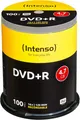 Produktbild: INTENSO 100er DVD+R Rohlinge Spindel Cakebox 4,7GB 16x/120 min kratzfest