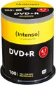 Produktbild: Intenso DVD+R 16x Speed 4,7GB 120 Minuten DVD Rohlinge Brenner 100er Spindel
