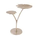 Produktbild: riess-ambiente.de Dekorativer Beistelltisch Ginkgo Leafs 56cm Silber Handmade Metall