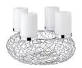 Produktbild: EDZARD Adventskranz Milano L, Edelstahl, hochglanzpoliert, für Stumpenkerzen, Ø 34 cm
